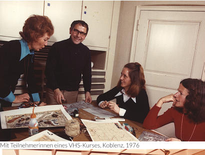Mit Teilnehmerinnen eines VHS-Kurses, Koblenz, 1976