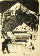 Gerhard Fleischhut - Zirkus Barnum, Zeichnung, 1952